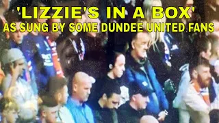 DUNDEE UNITED fans sing 'Lizzie's in a BOX' during minute silence for Queen @ Rangers Vs United game