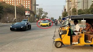 SUPER CARS VS  INDIAN TRAFFIC SIGNALS COMPILATION | HYDERABAD!!!