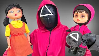 Squid Game In Real Life! || A SQUID GAME Diorama, DIY Moving Doll & Guard Doll