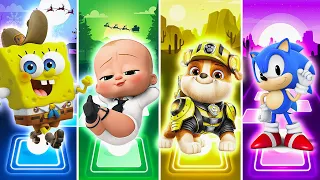 Baby Sponge Bob - Baby Boss - Paw Patrol - Baby Sonic Tiles Hop EDM Rush