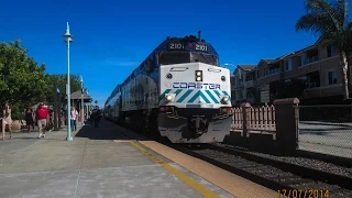 Railfanning Carlsbad Village Station: High Speed Amtrak and Coaster Action 7/17/14