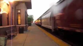 Rainbows, Lightning, BNSF, NS, Metra and Amtrak at Hinsdale, Illinois