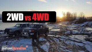 2WD vs 4WD (Two Wheel Drive Eaton G80 Locker vs 4 Wheel Drive Open Diff) | AnthonyJ350