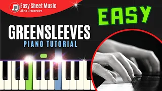 Greensleeves – Easy Piano Tutorial I Sheet Music for Beginners I PDF I Slow