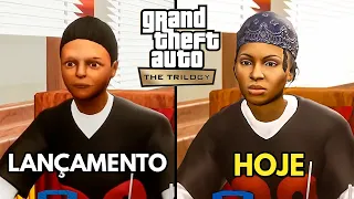 anos depois, como ficou o GTA Trilogy: Versão de LANÇAMENTO vs. ATUAL