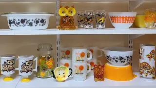 FALL 2020 KITCHEN TOUR | THRIFTED VINTAGE COLLECTIBLES | Candy Colored Pyrex, Glassware, Mugs & More