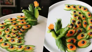 How to Make Yummy Cucumber Peacock Cucumber Carving Garnish motivational story inspirational stories