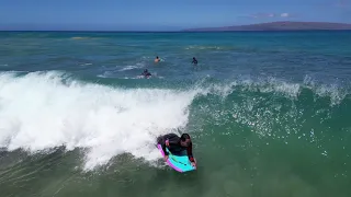 Big Beach, Maui Body Boarding   4K