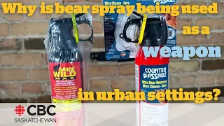 Why is bear spray increasingly used as a weapon in urban settings?
