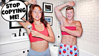 COPYING WHAT MY GIRLFRIEND DOES FOR 24 HOURS!