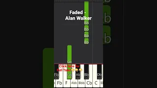 Faded Alan Walker (Piano Notes Easy Tuto)
