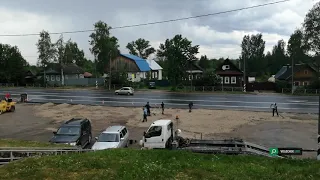 Автопарковку у «пятёрочки» на трассе м-10 в Вышнем Волочке заасфальтировали