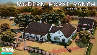 🐴 Modern Horse Ranch in Chestnut Ridge | NoCC | Stop Motion Build | The Sims 4