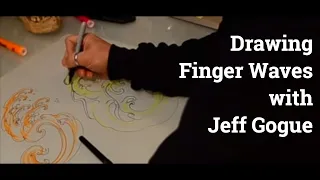 Jeff Gogue Drawing Japanese Finger Waves- How to draw Japanese tattoos