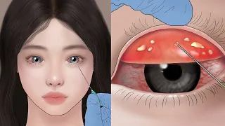 Satisfying! eye stone removal animation Conjunctivitis Treatment NO MUSIC