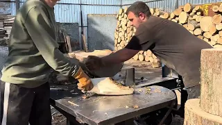 Початок роботи з рейковим дровокол Тірекс. Quick and easy. Carving wood 🪵