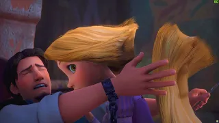 eugene fitzherbert cuts Rapunzel's hair | Kingdom Hearts 3 | Game Movie 4K