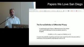 Differential Privacy - Cynthia Dwork (2006) - Presented by Mike Mull