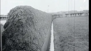 Aintree Racecourse prepares for Grand National Steeplechase (1952)