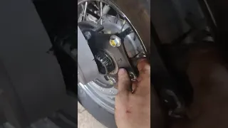 Remove shaft drive rear tire easily and the right way.