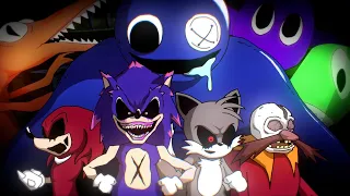 Rainbow Friends vs Sonic.Exe (Ep. 1) | FNF Animation Triple Trouble Friends To Your End Blue Green