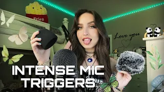 ASMR INTENSE MIC TRIGGER ASSORTMENT‼️Mic Pumping, Brain Massage, Mic Gripping/Brushing, Mouth Sounds