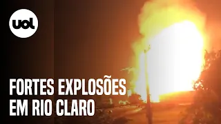 Fortes explosões são registradas em posto de combustíveis em Rio Claro (SP)
