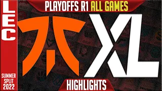 FNC vs XL Highlights ALL GAMES | Playoffs Lower Round 1 LEC Summer 2022 | Fnatic vs Excel