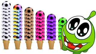 Om Nom counts colorful ice cream scoops - Learn English with Om Nom | Om Nom | Moonbug Kids Deutsch
