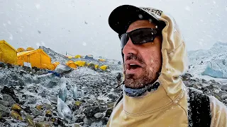 BLIZZARD on my first day at Everest Base Camp