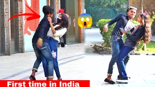 Accidentally Hugging Prank 😍On Cute Girls I Epic Reaction |  it's Monti prank