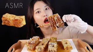 통 벌집꿀🐝ASMR 리얼사운드 먹방+자르는 소리[먹방 ASMR]Raw Honey Comb,꿀꿀선아,suna asmr,자르는 asmr,