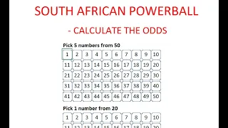 How to Calculate the Odds of Winning South African Powerball - Step by Step Instructions - Tutorial