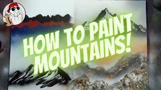 How to Spray Paint Mountains - Art Tutorial by SprayArtGuy