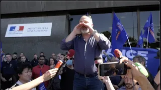 Fresque polémique à Stains : manifestation des policiers (22 juin 2020, Bobigny, France)