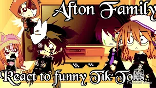 Afton Family react to funny Tik Tok |Gacha Club|FNAF|