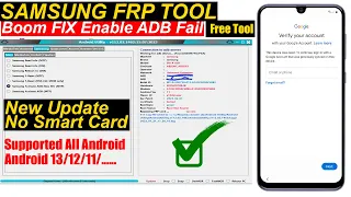 Samsung FRP Bypass 2023 Android 11/12/13 With FRP Tool Fix Adb Enable Fail | Samsung FRP Unlock 2023