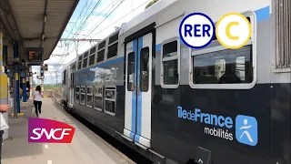 Départ d’un Z20900 IDFM avec un Z20500 Carmillon en gare de Saint Cyr