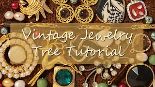 Vintage Jewelry Christmas Tree Art Project Demo