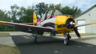 T28A engine start up of mighty Curtiss Wright R-1300-1B