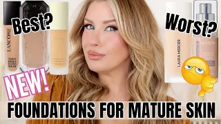 7 BEST & WORST New Foundations For Mature Skin 2023 | New Faves Or Major Fails?!