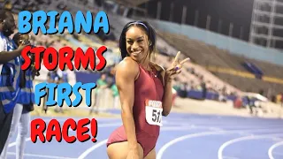 Briana Williams Storms the Start In First 60M Race Of The Season!