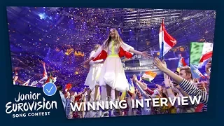 Winning interview with Roksana Węgiel from Poland - Junior Eurovision Song Contest 2018