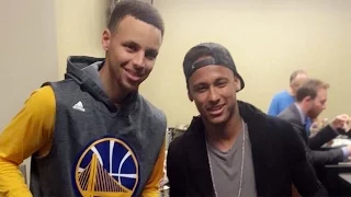 Neymar Hangs Out With Stephen Curry, Justin Bieber, & Michael Jordan