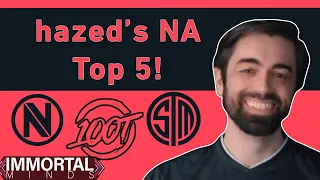Don't FLAME HAZED for his TOP 5 NA TEAMS!