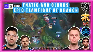 Fnatic and Cloud9 EPIC Teamfight at Dragon [C9 vs FNC]