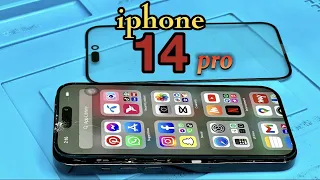 Apple iphone 14 pro cracked display glass replacement || How To repair iphone 14 pro broken glass