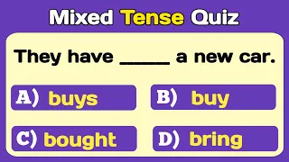 Mixed Tenses Quiz | All Tenses Mixed Test | 30 Practice Quiz Questions #part 1