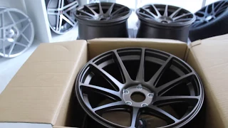 japan racing jr11 wheels 18x9.5j 18x10.5j et22 bronze ultra concave unboxing