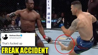 MMA pro's react to FREAK ACCIDENT, Chris Weidman's leg BREAKS against Uriah Hall - UFC 261
